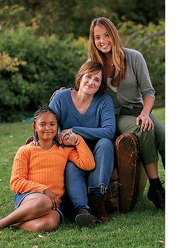 Katie with daughters Meredith and Prentiss