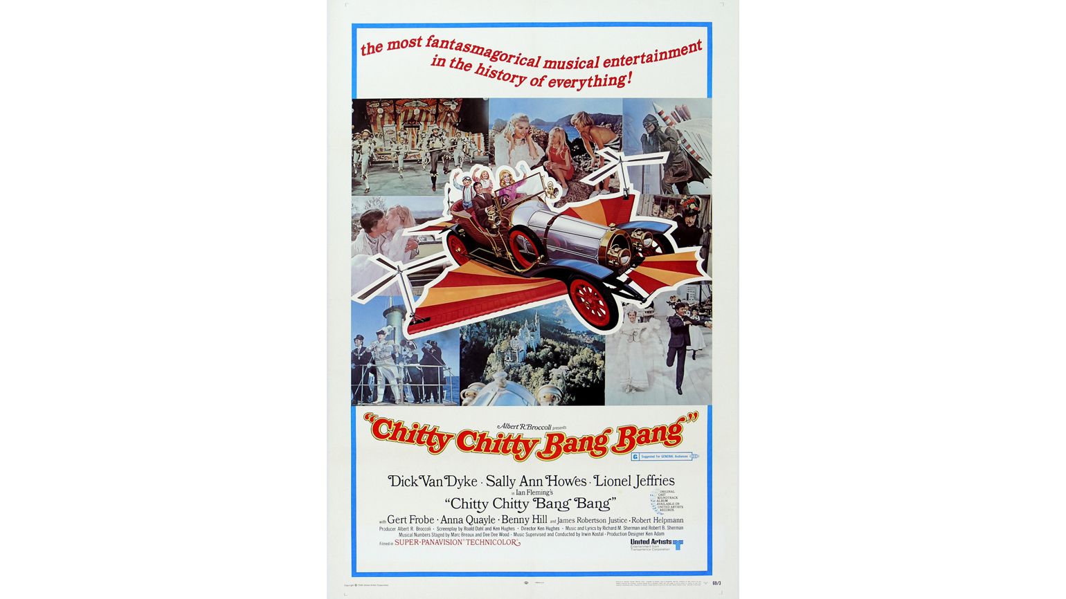 Dick Van Dyke and Sally Ann Howes Chitty Chitty Bang Bang, 1967 Poster.