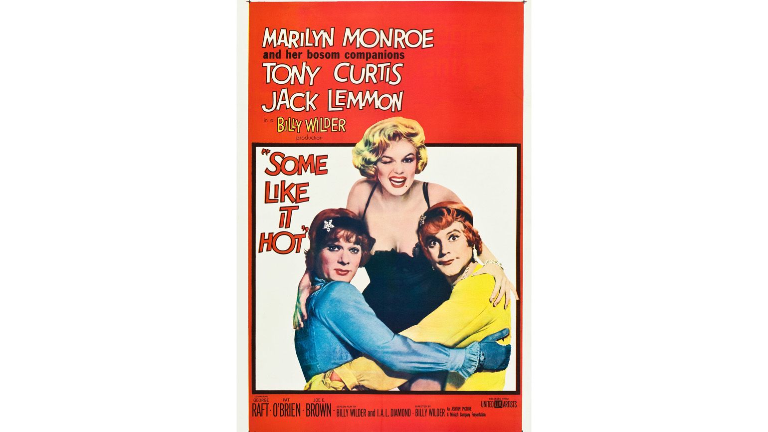 Theatrical poster for the release of the 1959 film Some Like It Hot.