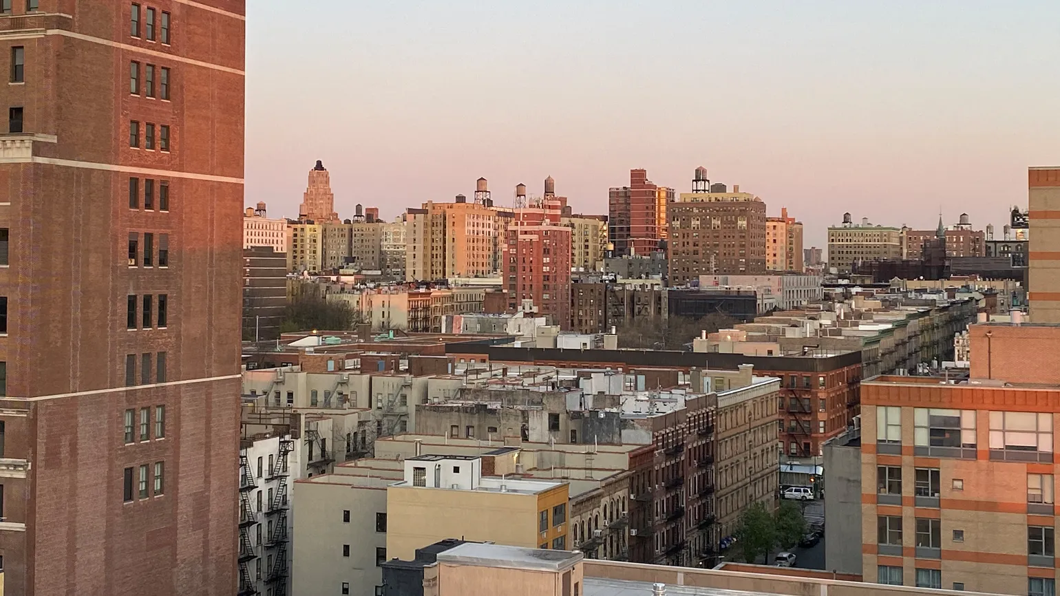 Easter morning sunrise in New York City, seen from my window.