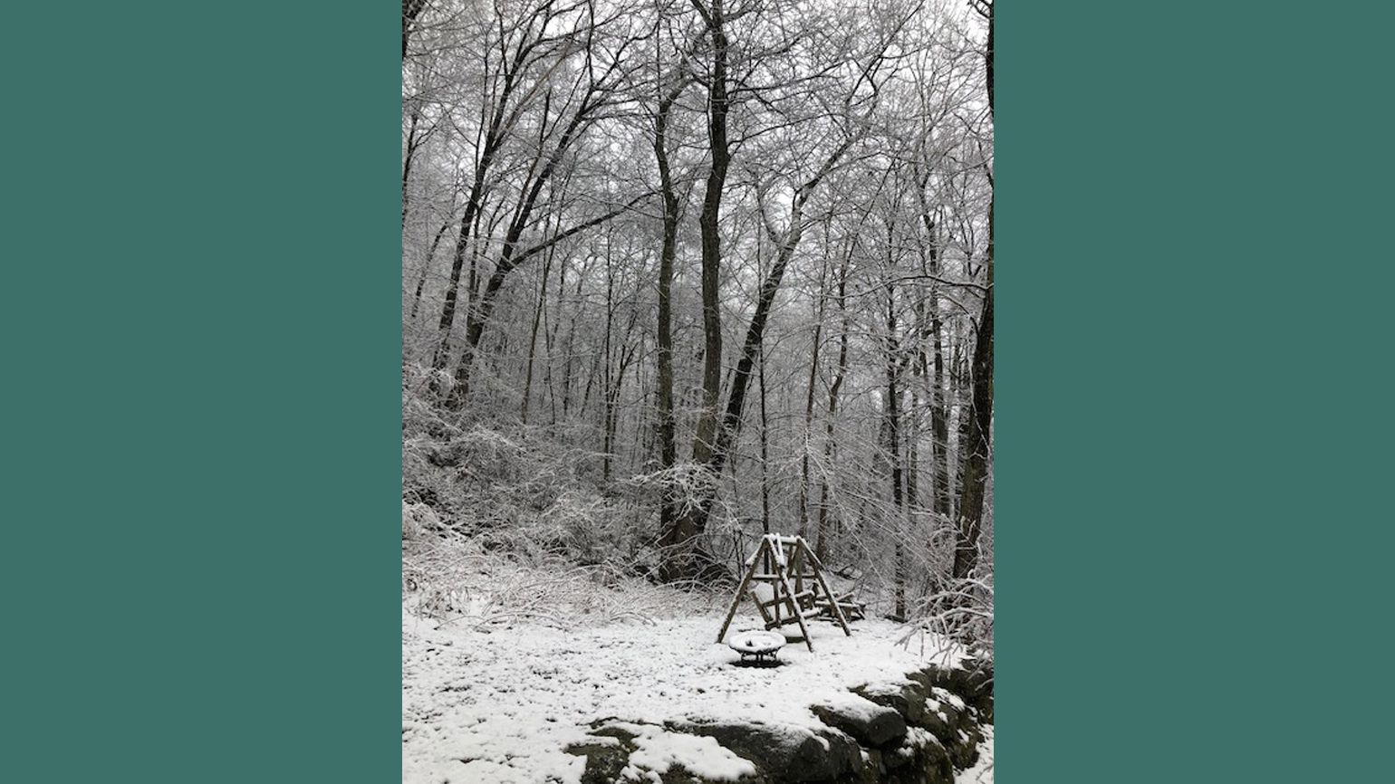 Late April snow in the Berkshires of Western Massachusetts.