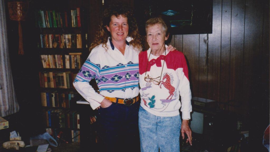 Lou Dean and her mother.
