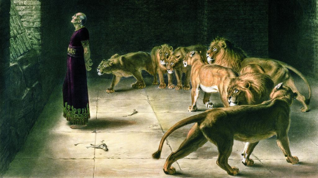 Illustration of Daniel in the Lions Den