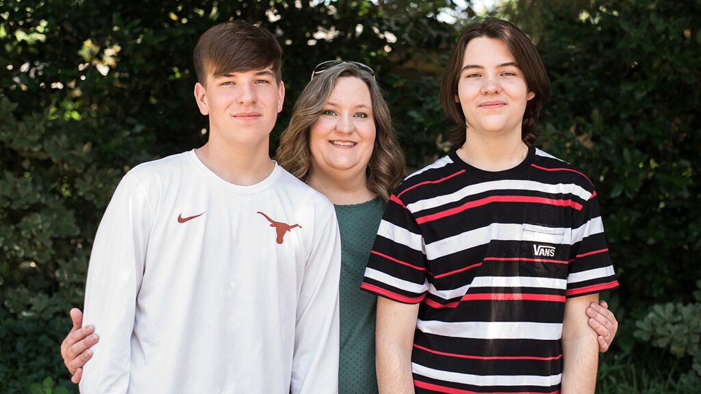 Nicki Cooper and her two sons, Brennan (right) and Breckan; photo courtesy Kamryn Brownlee