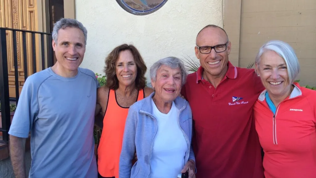 Rick Hamlin with his mom and siblings