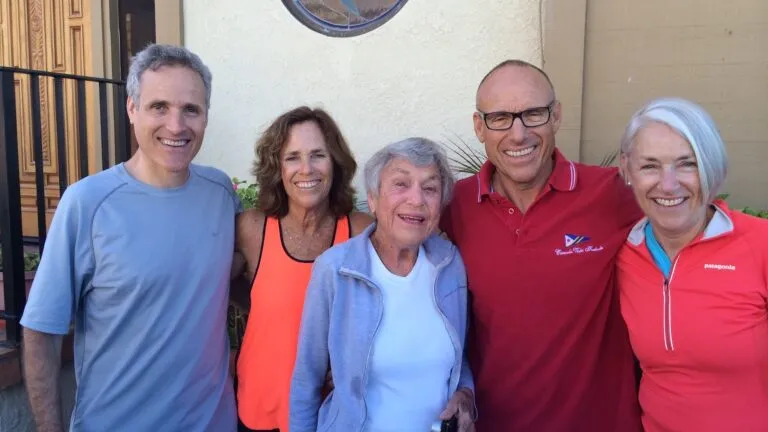 Rick Hamlin with his mom and siblings