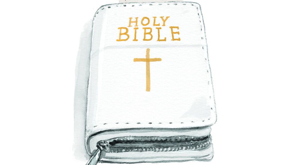 Illustration of a white bible
