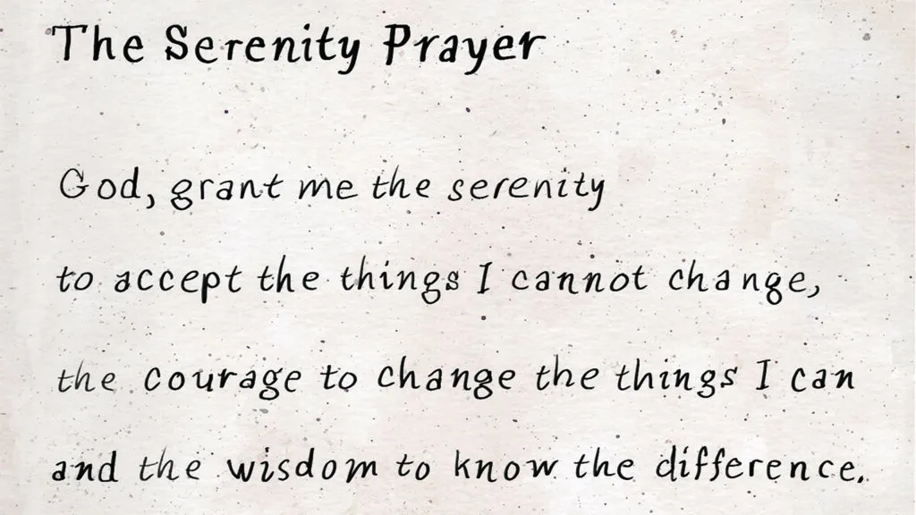 Illustration of the Serenity Prayer