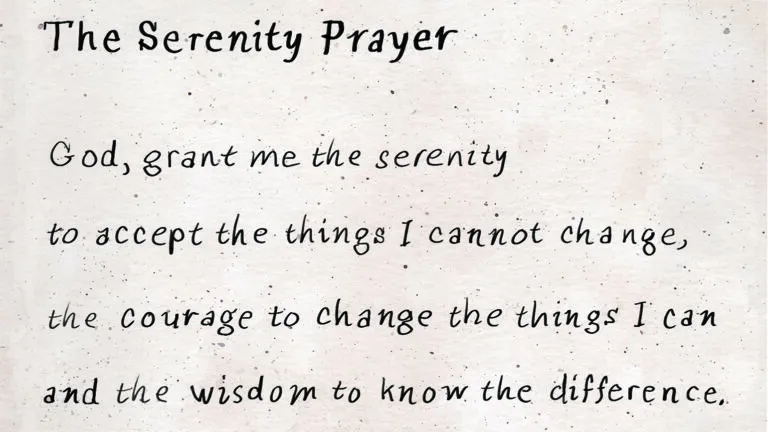 Illustration of the Serenity Prayer