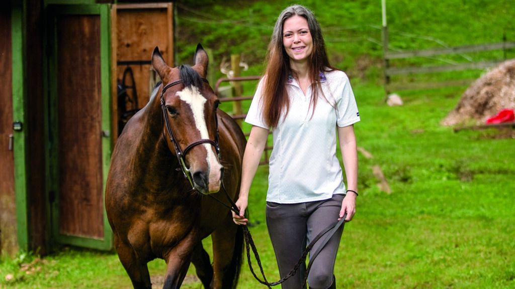 Lisa Workman and her rescue horse, Francie