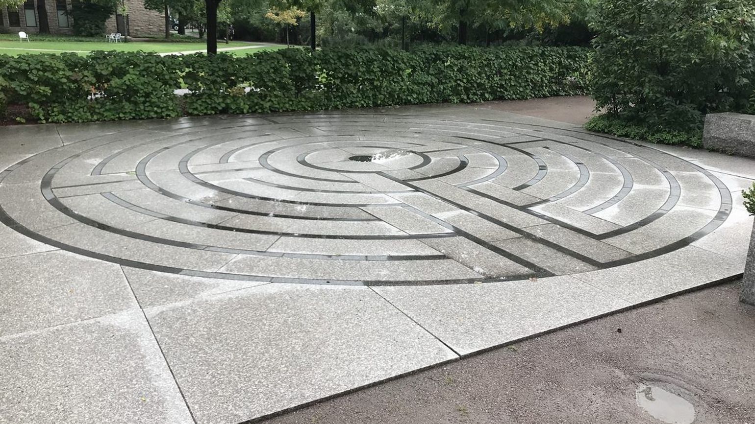 Harvard Divinity School Labyrinth; Photo credit: Anfurst (Atlas Obscura User)