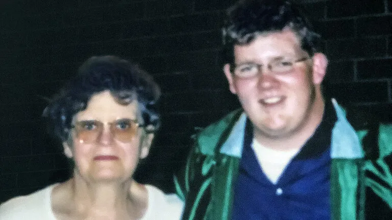 Kyle on his graduation night with Grandma Honeybunch; photo courtesy Brenda Brown