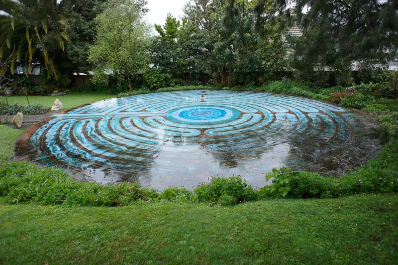 Labyrinth at Saint Columba Church; Photo credit: http://www.labyrinthsnz.com/auckland-grey-lynn/4560002558