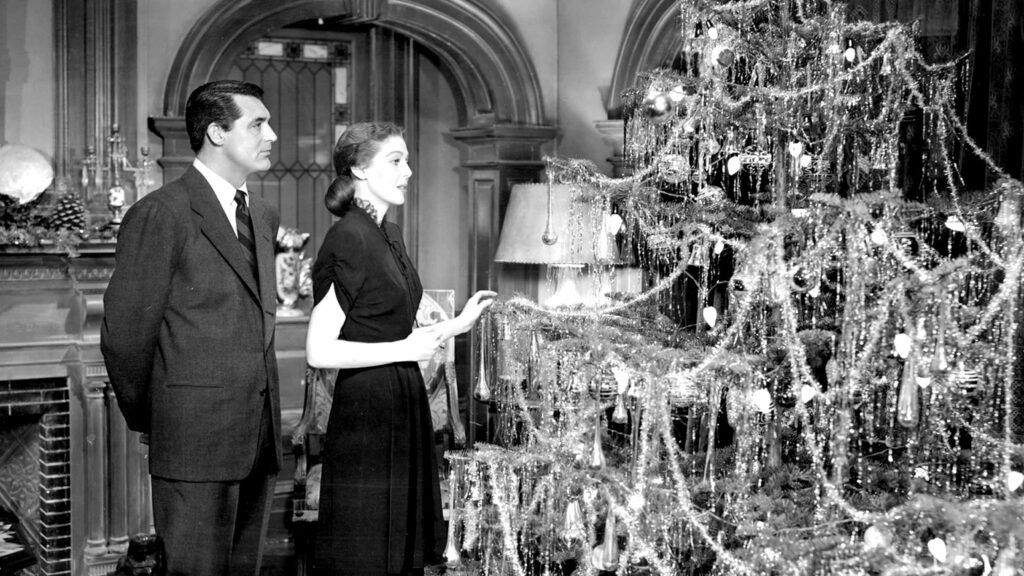 Cary Grant and Loretta Young in a scene from 'The Bishop's Wife'