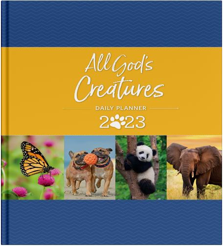 Cover of All God's Creature 2023 planner for the new year