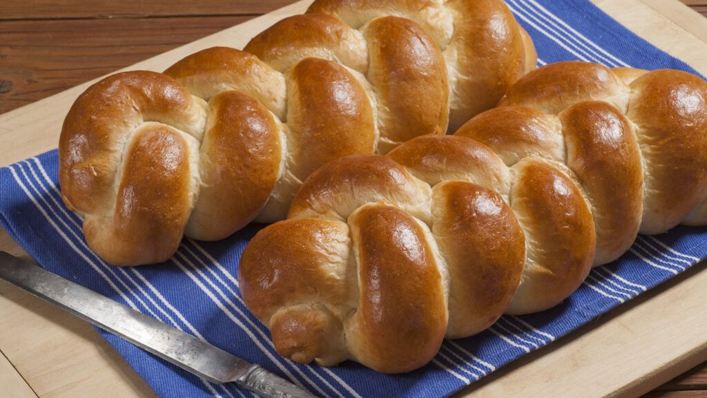 Baking challah bread