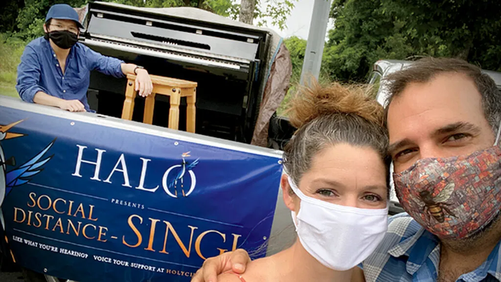 Opera singers Dimitri Pittas& Leah Edwards with pianist Chee-Hang See; photo courtesy Holy City Arts