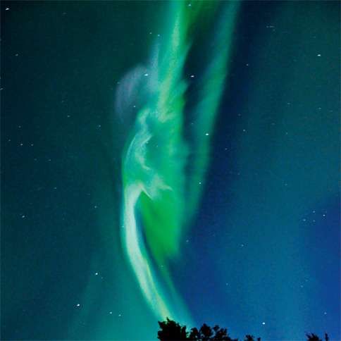 Guideposts: An angel's form appears in the northern lights over Saskatchewan, Canada