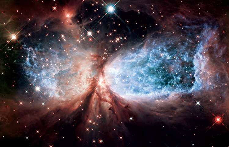 Sharpless 2-106, the angel-shaped nebula