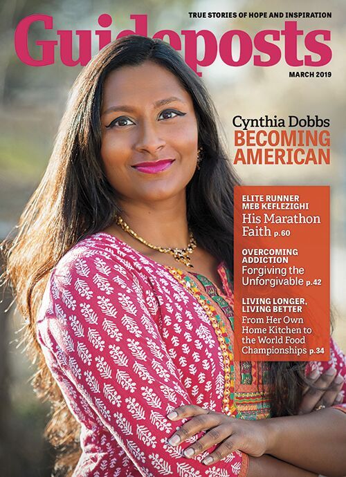 Cynthia Gandhi Dobbs on the cover of Guideposts magazine (Guideposts)