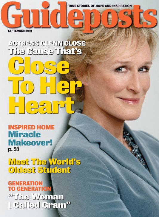 Glenn Close on the cover of Guideposts magazine (Guideposts)