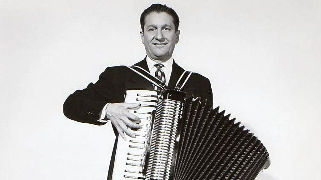 Lawrence Welk with his accordian