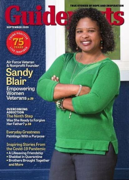 Sandy Blair on the cover of Guideposts magazine (Guideposts)