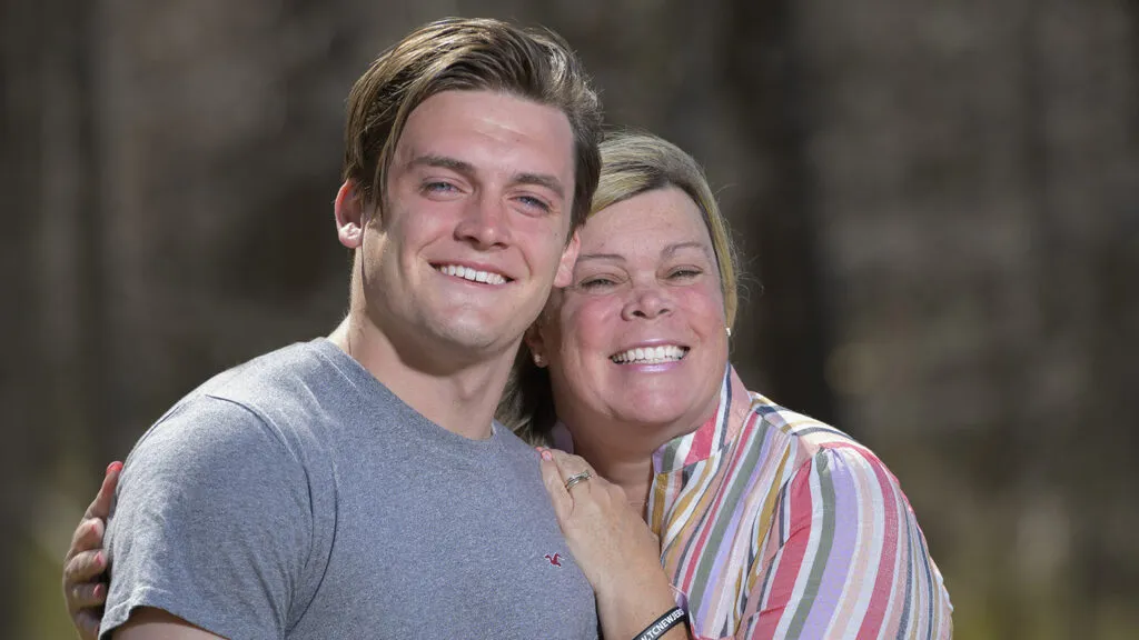 Heather Henry and her son Tim;  photo by Jim Graham