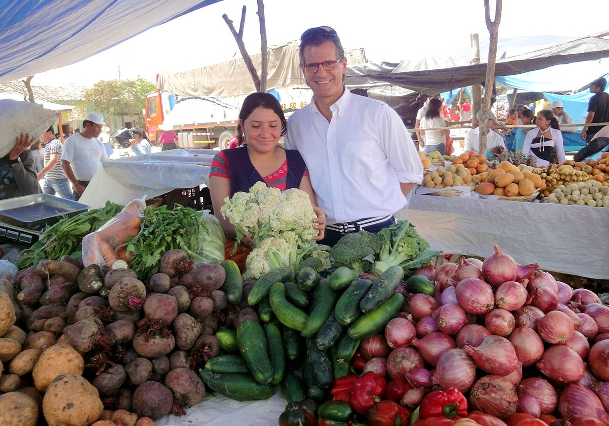An open-air market in La Grama, Peru; photo courtesy Stephen Henderson