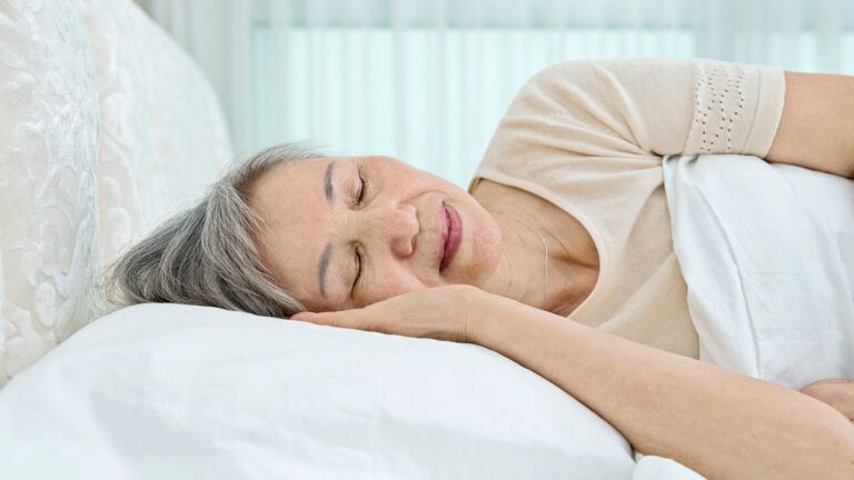 Mature woman sleeping