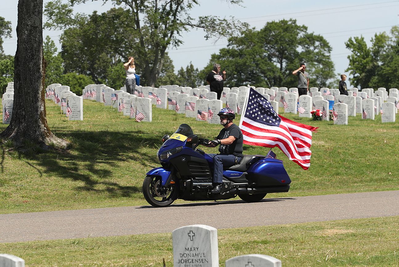 A member of the Memphis Patriot Guard Riders; photo by Karen Pulfer Focht