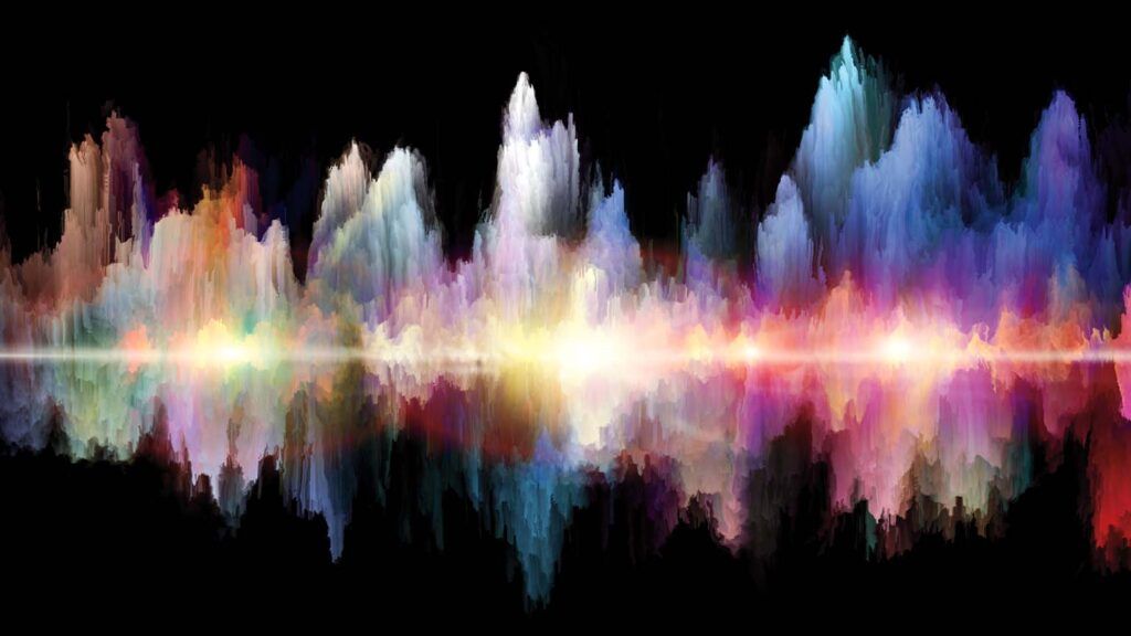 Colorful sound waves; Getty Images