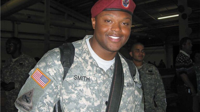 David Mark Smith Jr. in military uniform; Photo credit: Bob Mahoney
