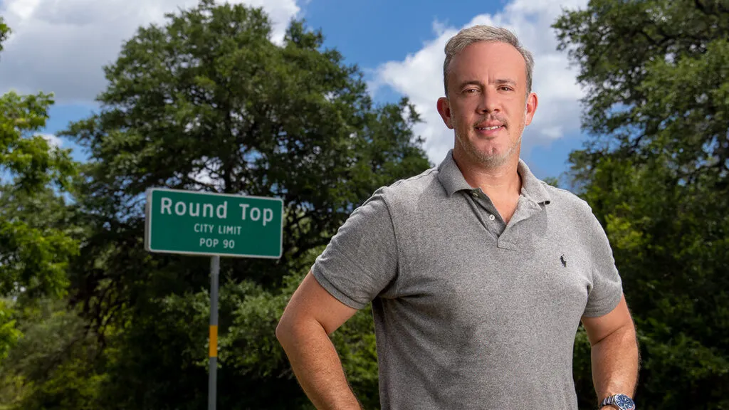 Mark Massey, mayor of Round Top, Texas; photo by Robert Seale