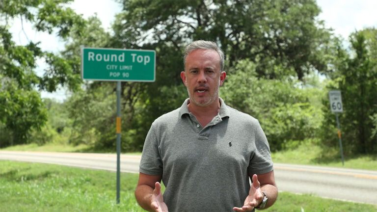 Mark Massey, mayor of Round Top; video by Robert Seale