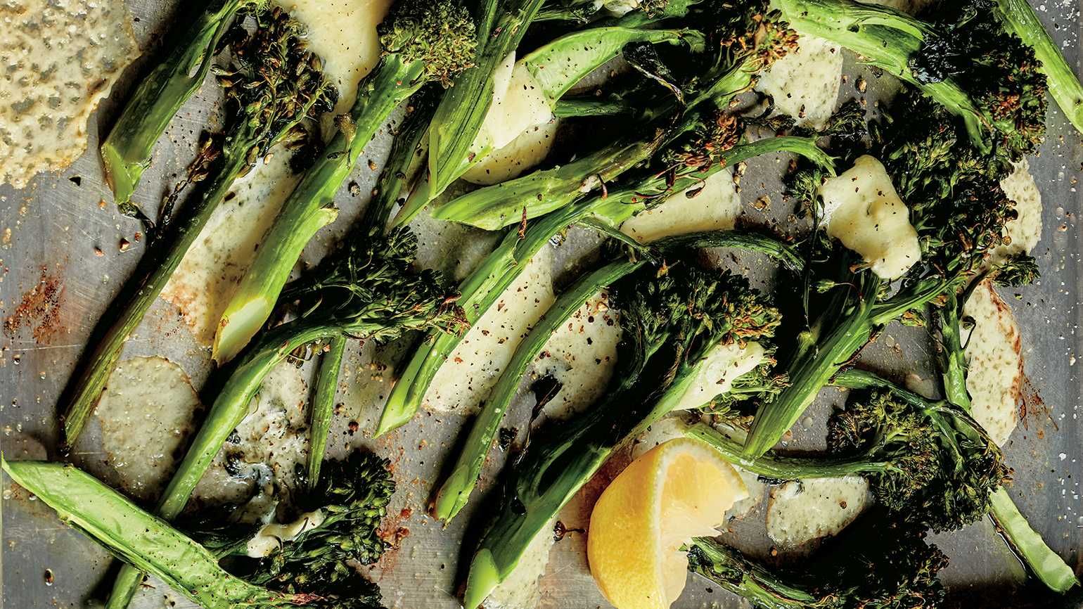 Ina Garten's Roasted Broccolini and Cheddar (photo by Quentin Bacon)