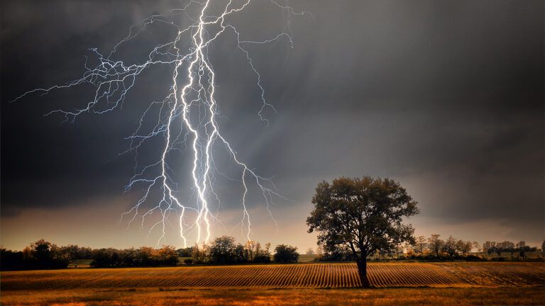 A lightning storm