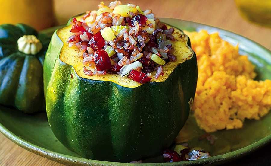 Squash Stuffed with Rice Medley