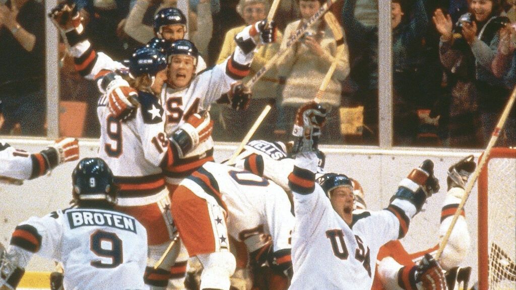 Men's US Hockey team at 1980 Olympics