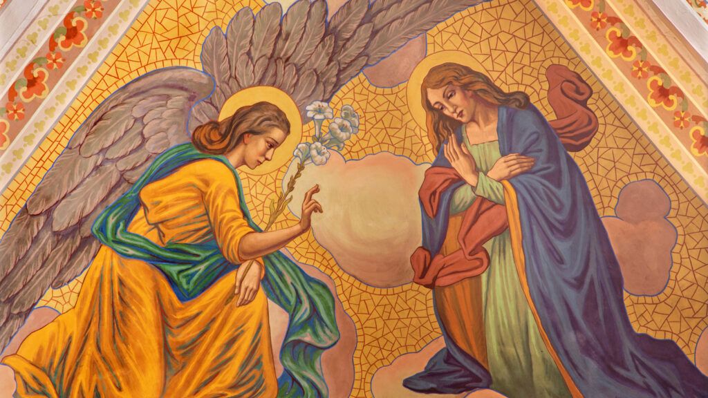 Mary visited by the angel