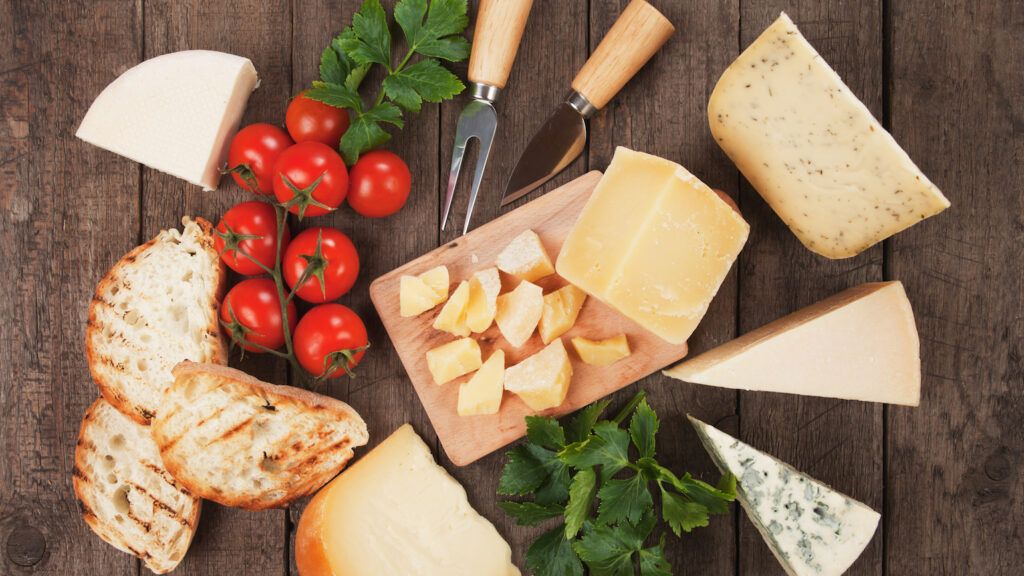 Different, healthy cheeses to enjoy