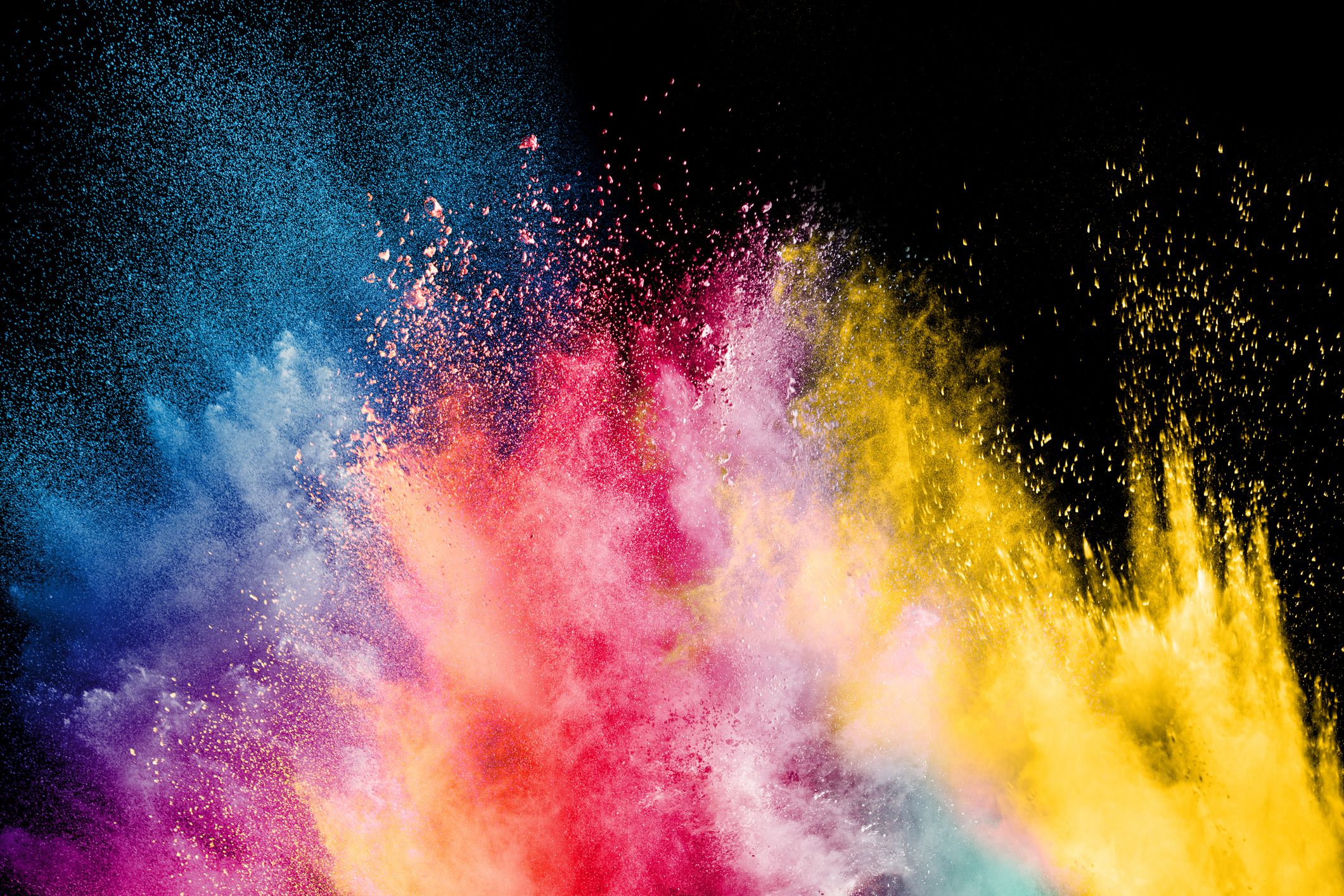 Abstract color powders; Getty Images