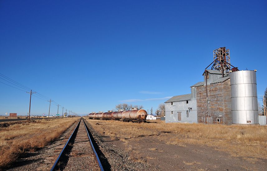 Railway installations in Romeo, Conejos County, Colorado