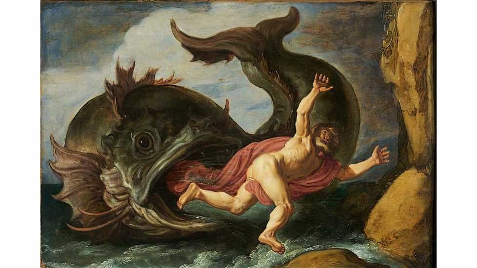 An artist's painting of The Great Fish; Wikimedia Commons
