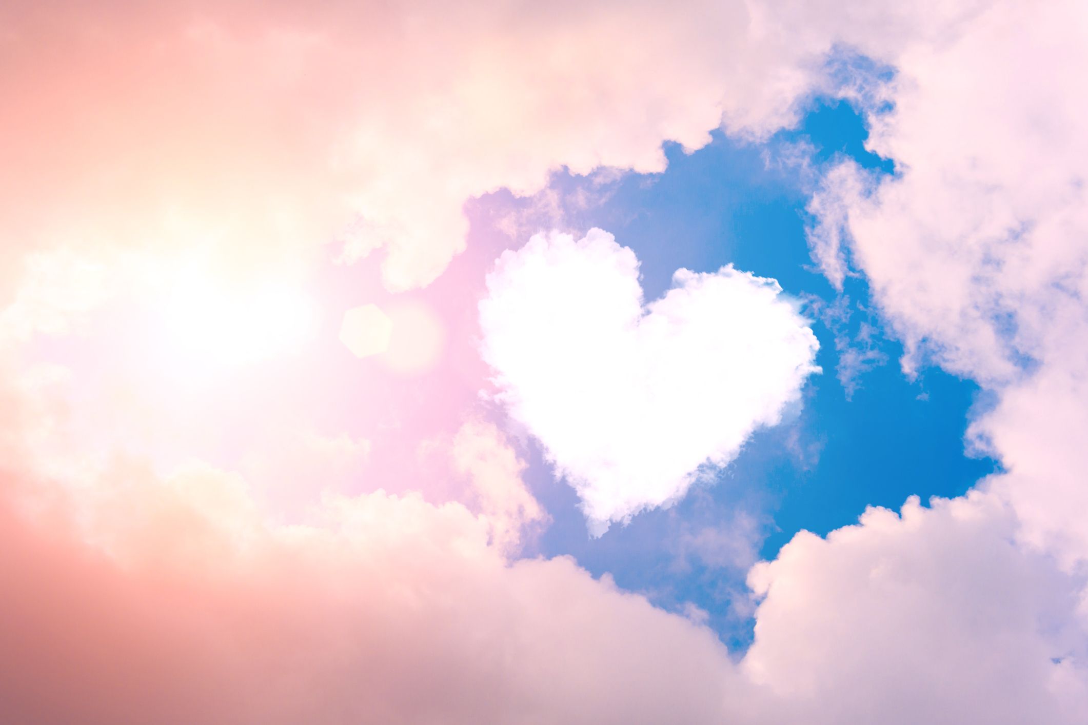 Heart cloud in the sky; Getty Images