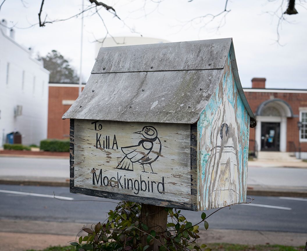 A private mailbox pays tribute to 'Mockingbird'; photo by Michael A. Schwarz
