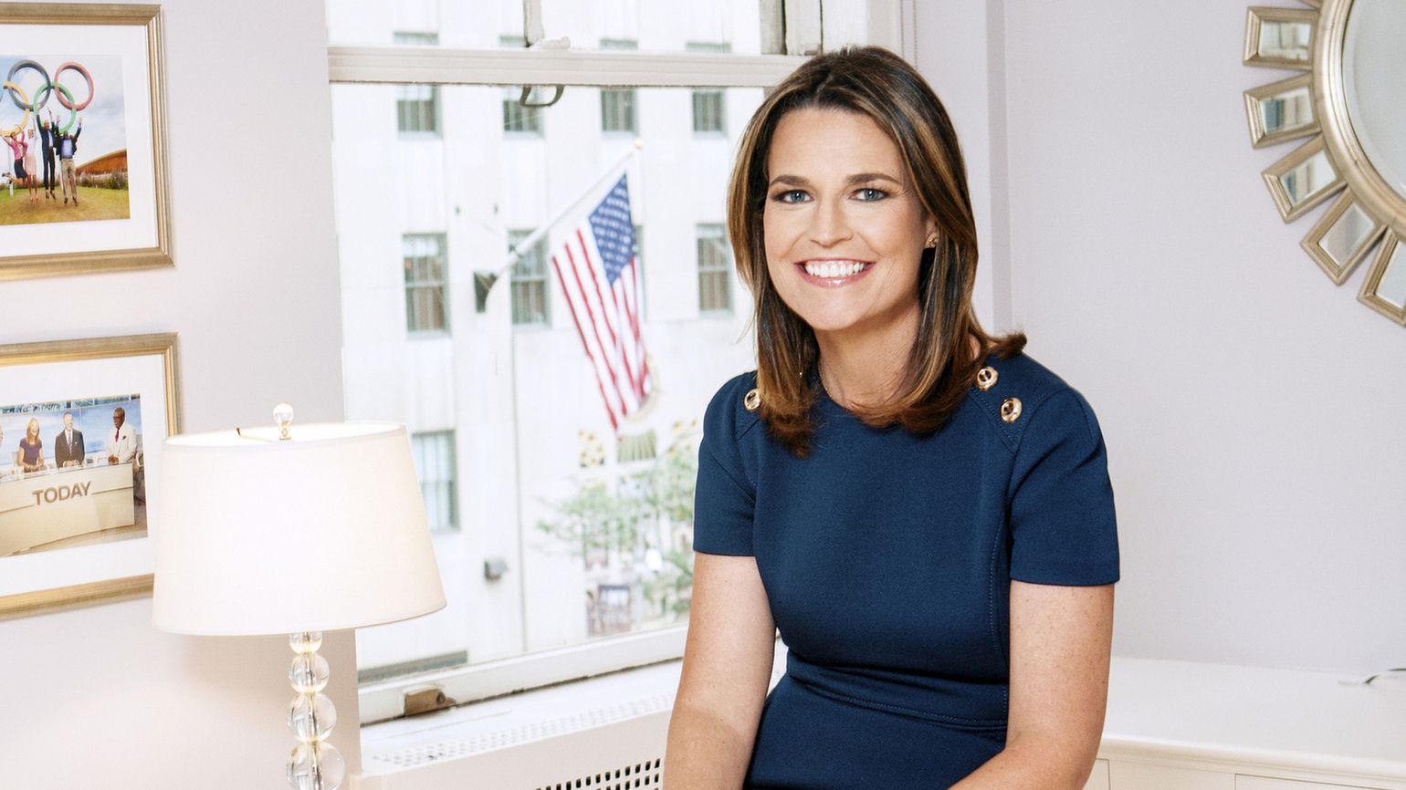 Savannah Guthrie in her office sharing where to pray