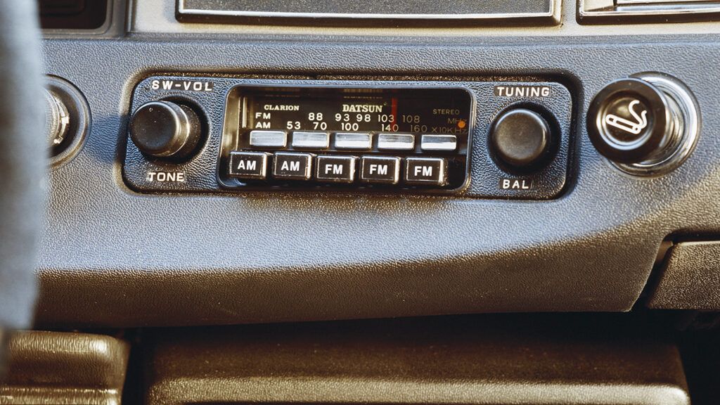 A push-button car radio