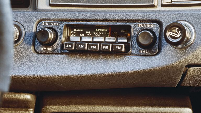 A push-button car radio