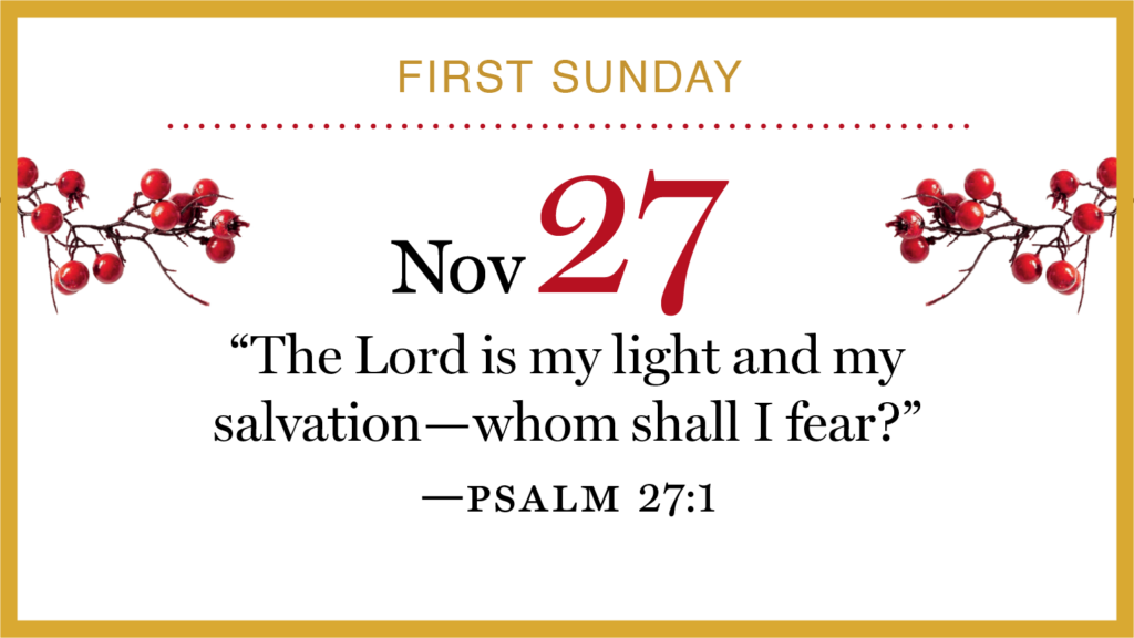 Advent slide: Nov 27, Psalm 27:1